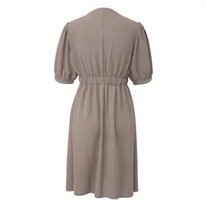 Fluid Soft Tunic Dress with Elasticated Waist Women QS image-1