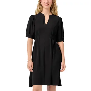 Fluid Tunic Dress with Elasticated Waist for Women QS image-2