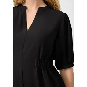 Fluid Tunic Dress with Elasticated Waist for Women QS image-3