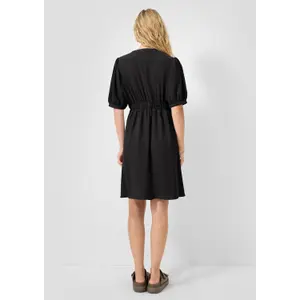 Fluid Tunic Dress with Elasticated Waist for Women QS image-4