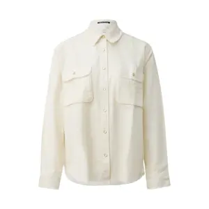 Women's Overshirt with Patch Pockets QS image-0