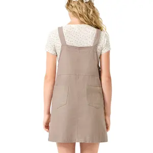 Short Overall Dress with Adjustable Straps Women QS image-5