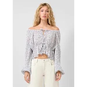 Printed women's blouse QS Carmen Regular Fit image-6