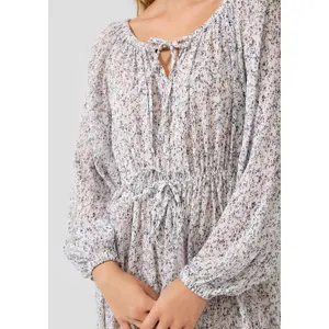 Floral Print Long Dress Women QS image-3