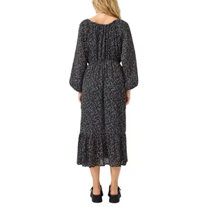 Floral Print Long Dress Women QS image-5