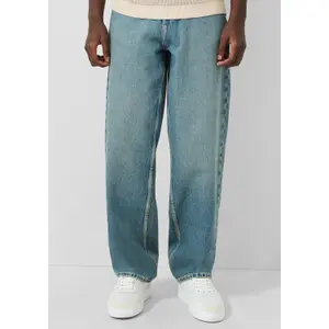 Straight five-pocket mid-rise jeans QS image-6