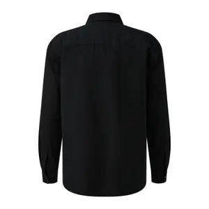 Washed Long Sleeve Overshirt with Zip Closure QS image-1