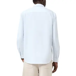 Long Sleeve Shirt with Embroidered Details and Curved Hem QS image-5