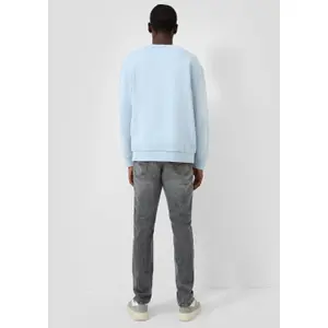 Faded Crew Neck Sweatshirt QS image-4