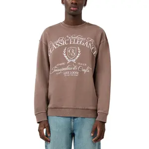 Faded Crew Neck Sweatshirt QS image-2