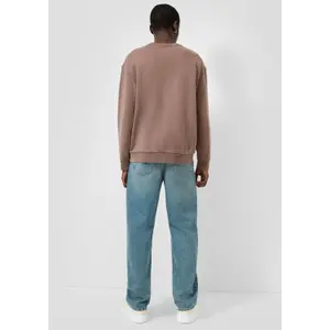 Faded Crew Neck Sweatshirt QS image-4
