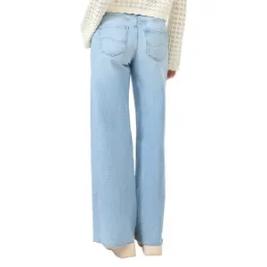 Mid-rise Worn Effect Wide Leg Jeans Women QS Catie image-5