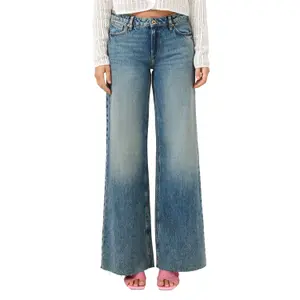 Women's Five-Pocket Wide Leg Jeans Raw Hem QS Catie image-2