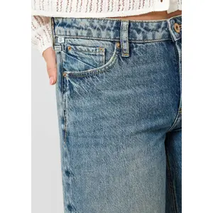 Women's Five-Pocket Wide Leg Jeans Raw Hem QS Catie image-3