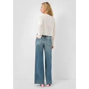 Women's Five-Pocket Wide Leg Jeans Raw Hem QS Catie image-4