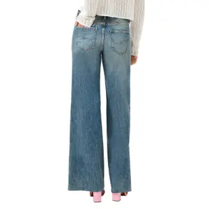 Women's Five-Pocket Wide Leg Jeans Raw Hem QS Catie image-5
