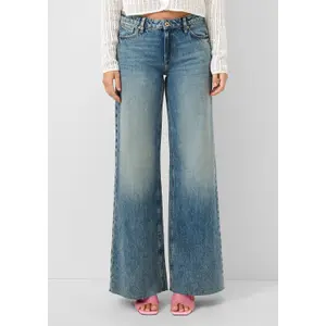Women's Five-Pocket Wide Leg Jeans Raw Hem QS Catie image-6