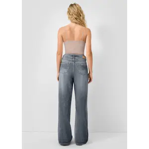 Women's Distressed Wide Leg Jeans QS Catie image-4