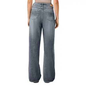 Women's Distressed Wide Leg Jeans QS Catie image-5