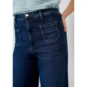 High-Waisted Bootcut Jeans for Women QS stretch image-3