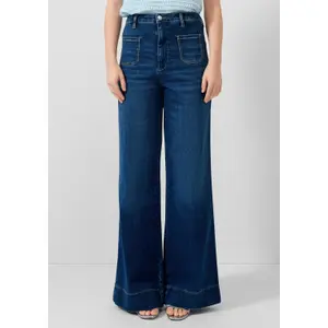 High-Waisted Bootcut Jeans for Women QS stretch image-6