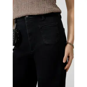 High-Waisted Bootcut Jeans for Women QS stretch image-3