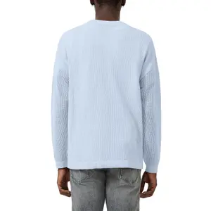 Textured Fine Knit Crew Neck Sweater QS Relaxed Fit image-5