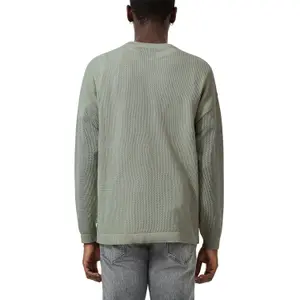 Textured Fine Knit Crew Neck Sweater QS Relaxed Fit image-5