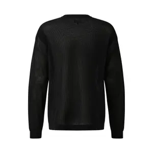 Textured Fine Knit Crew Neck Sweater QS Relaxed Fit image-1
