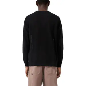 Textured Fine Knit Crew Neck Sweater QS Relaxed Fit image-5