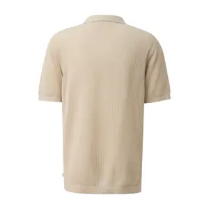 Textured Fine Knit Polo QS image-1