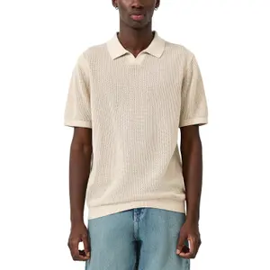 Textured Fine Knit Polo QS image-2