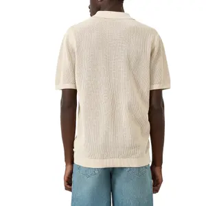 Textured Fine Knit Polo QS image-5