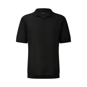 Textured Fine Knit Polo QS image-0