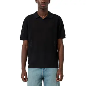 Textured Fine Knit Polo QS image-2