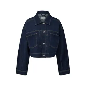 Casual Style Denim Jacket Women QS image-0