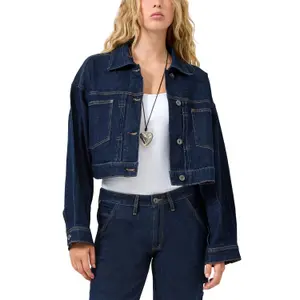 Casual Style Denim Jacket Women QS image-2