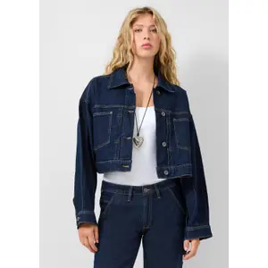 Casual Style Denim Jacket Women QS image-6