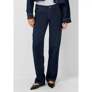 Mid-Rise Slim Cargo Pocket Jeans Women QS Catie image-6
