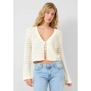 Women's Cardigan with Bow QS image-6