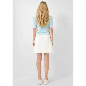 Short Sleeve Structured Pullover with Round Neck Women QS Regular Fit image-4