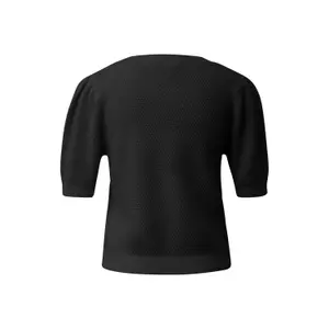 Short Sleeve Structured Pullover with Round Neck Women QS Regular Fit image-1