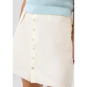 Women’s Pleated Chevron Button Mini Skirt QS image-3