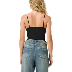 Γυναικείο Slim Fit Τ-shirt από ζέρσεϊ με spaghetti straps QS image-5