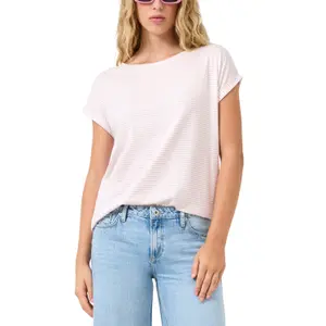 T-shirt Loose Fit σε μείγματα modal για γυναίκες QS image-2