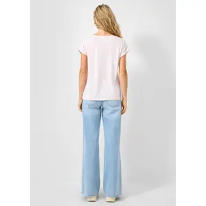 T-shirt Loose Fit σε μείγματα modal για γυναίκες QS image-4