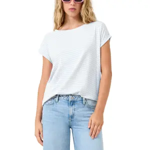 T-shirt Loose Fit σε μείγματα modal για γυναίκες QS image-2