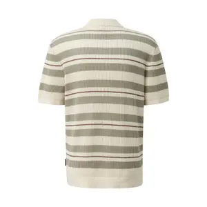 Striped Knit Cardigan QS image-1