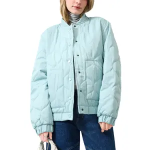 Women's Padded Jacket with Patch Pockets QS image-2