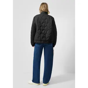 Women's Padded Jacket with Patch Pockets QS image-4